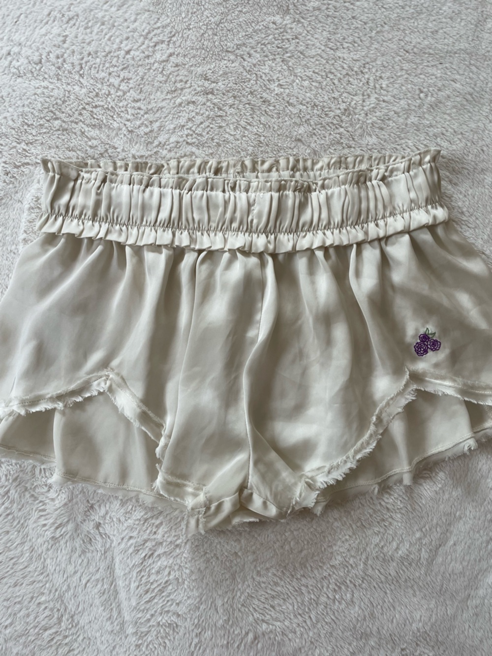 Intimately Free People Like Honey Satin PJ Shorts Size M Clean Girl Cozy Lounge - Picture 3 of 10